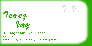 terez vay business card